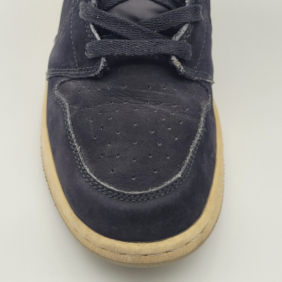 Air Jordan 1 Mid Multi-Color Swoosh Black Red Blue Size 7 US - Picture 10 of 16